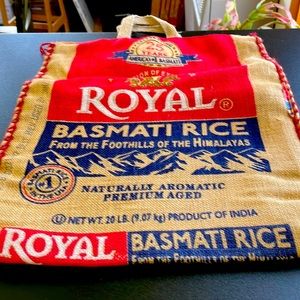 Basmati rice bag- cool handbag or wall hanging!